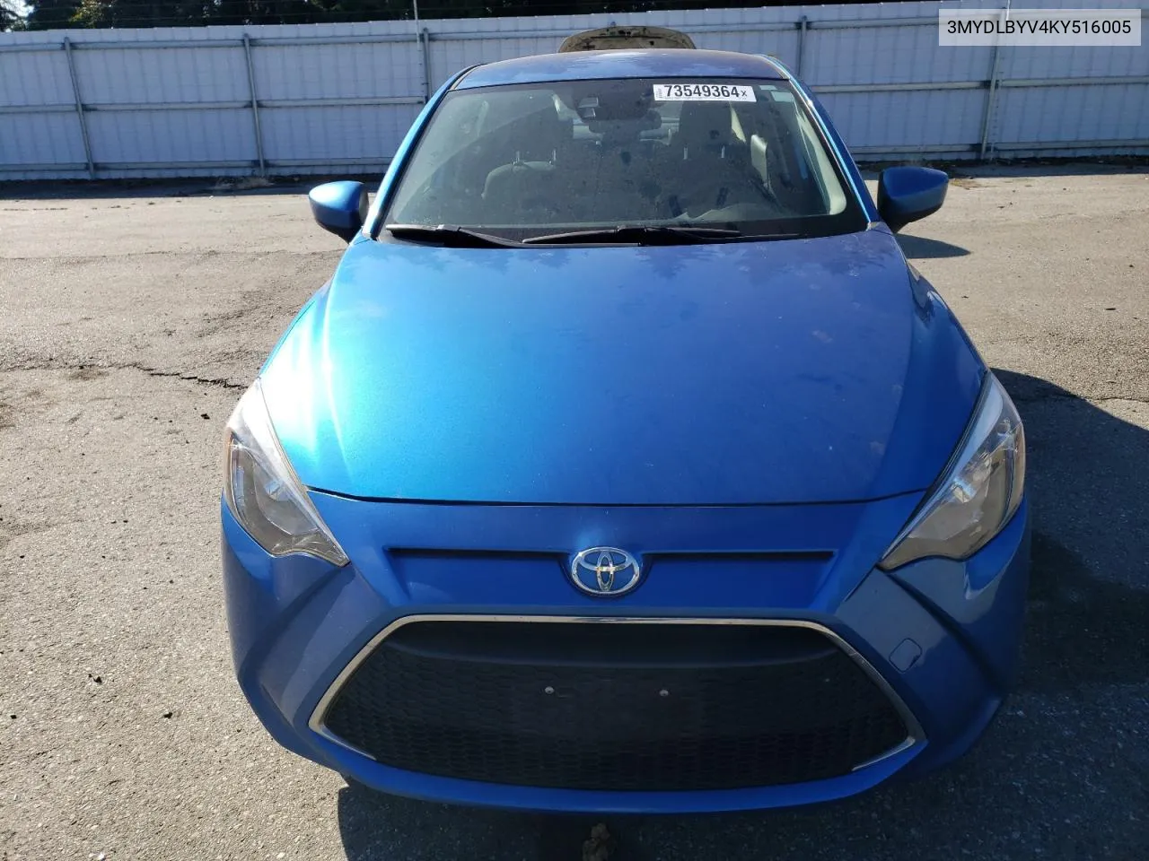 2019 Toyota Yaris L VIN: 3MYDLBYV4KY516005 Lot: 73549364