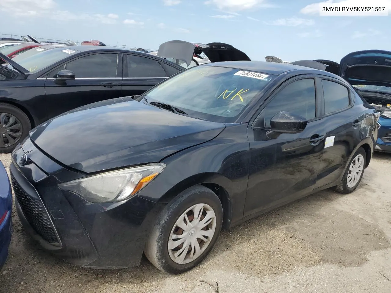 2019 Toyota Yaris L VIN: 3MYDLBYV5KY521567 Lot: 75531464