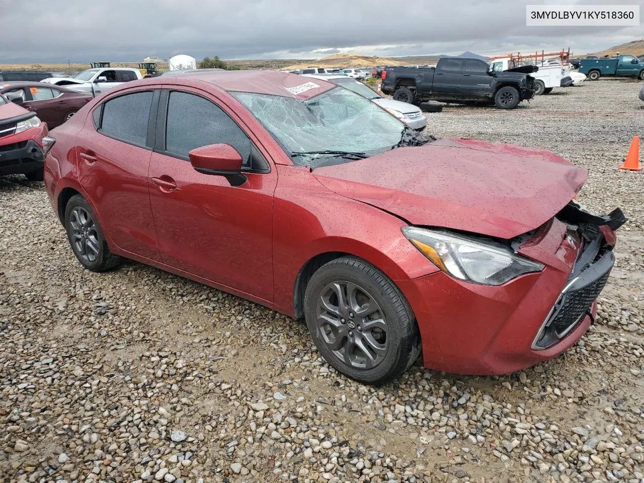 2019 Toyota Yaris L VIN: 3MYDLBYV1KY518360 Lot: 76751794