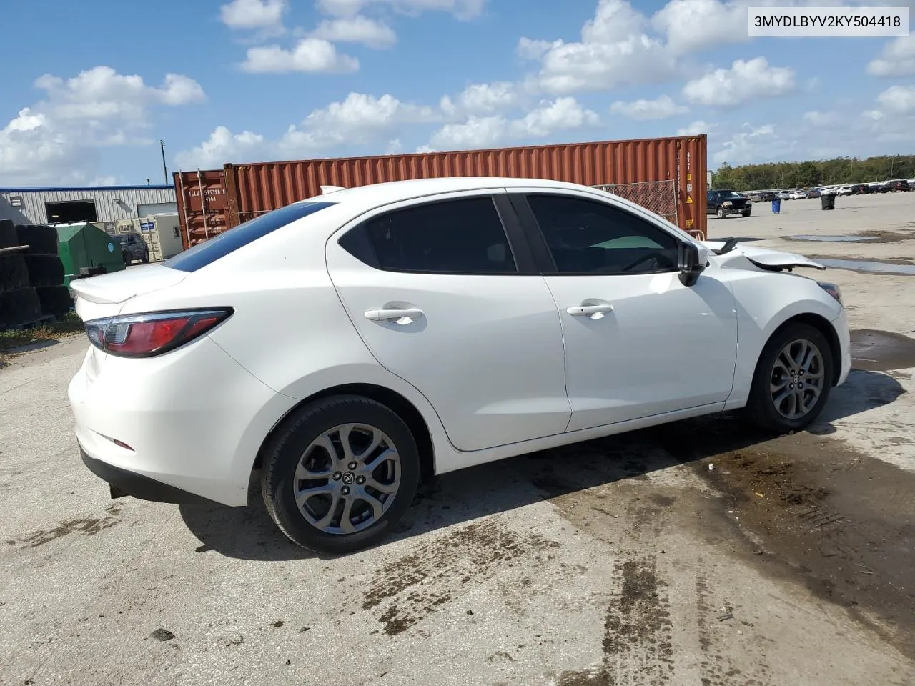 3MYDLBYV2KY504418 2019 Toyota Yaris L