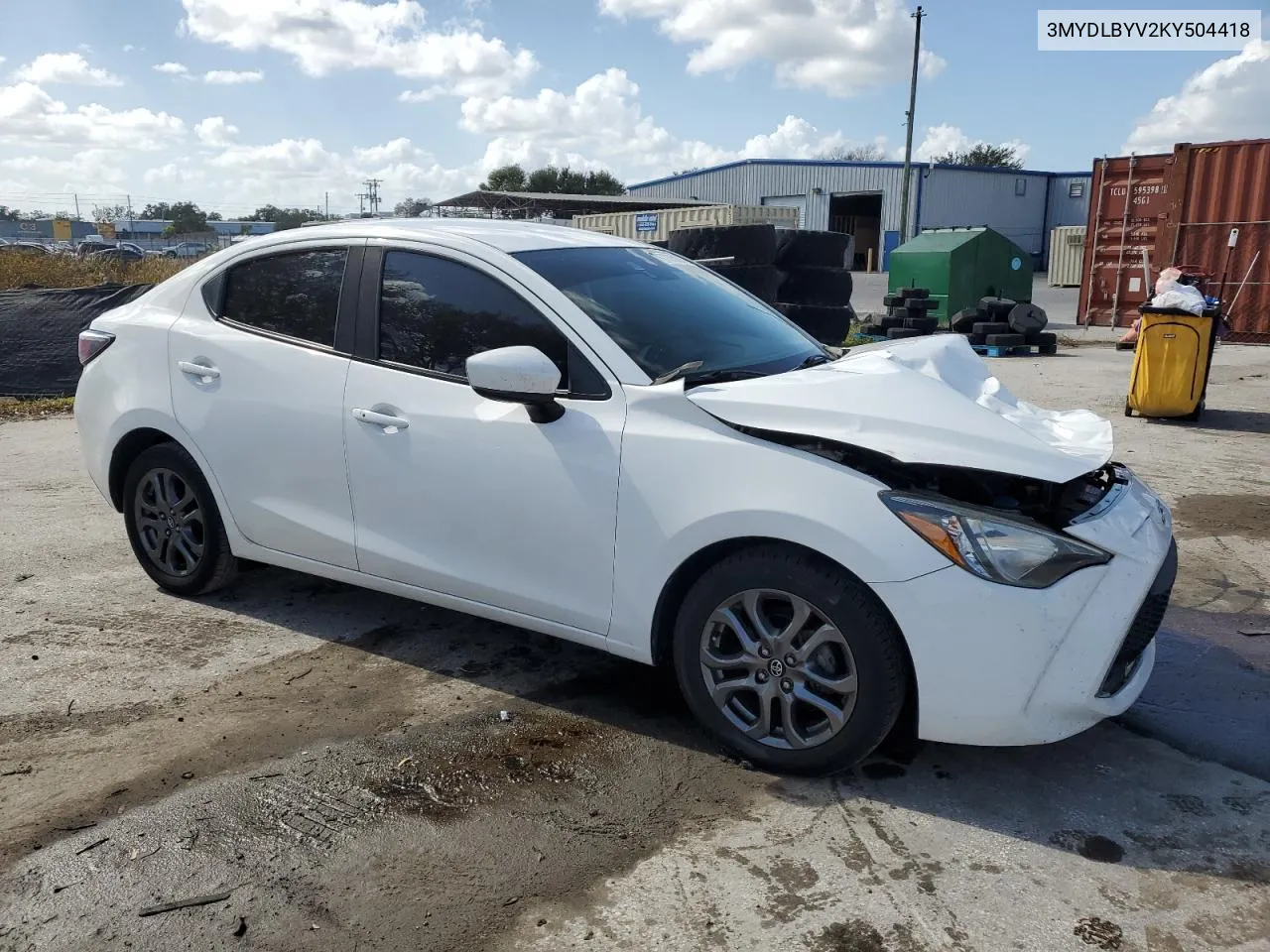 3MYDLBYV2KY504418 2019 Toyota Yaris L