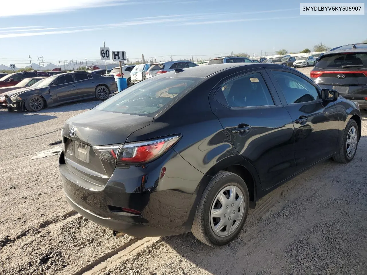 2019 Toyota Yaris L VIN: 3MYDLBYV5KY506907 Lot: 78306834