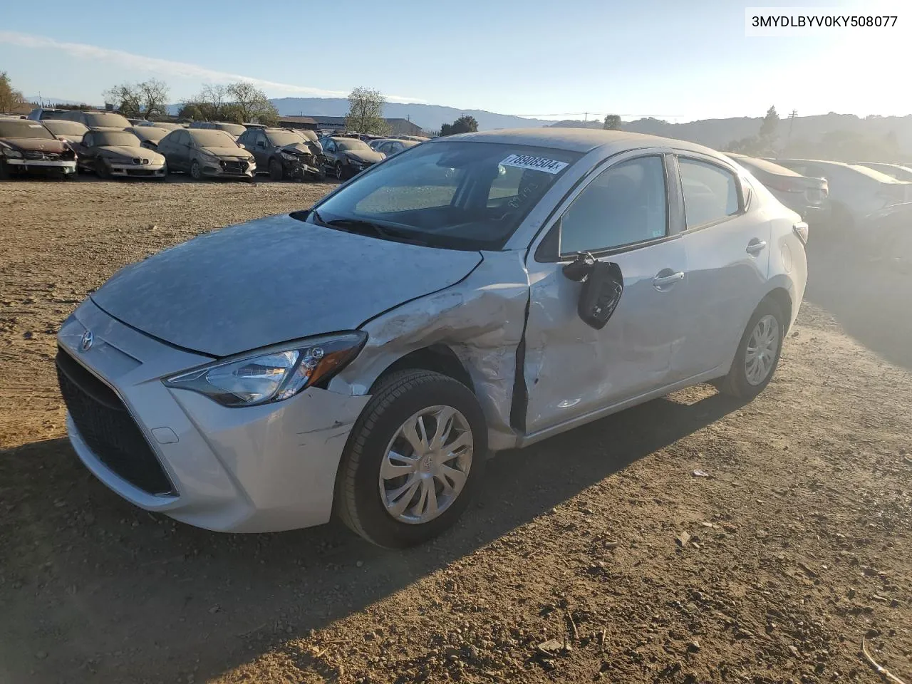 2019 Toyota Yaris L VIN: 3MYDLBYV0KY508077 Lot: 78908504