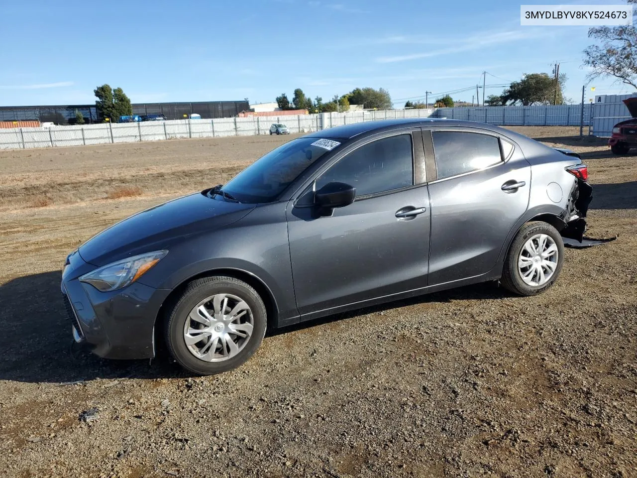 2019 Toyota Yaris L VIN: 3MYDLBYV8KY524673 Lot: 80395284