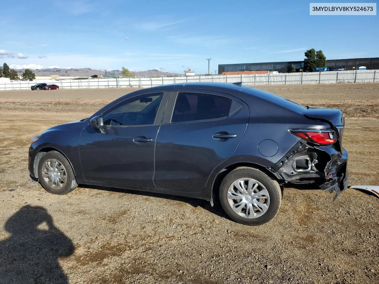 2019 Toyota Yaris L VIN: 3MYDLBYV8KY524673 Lot: 80395284