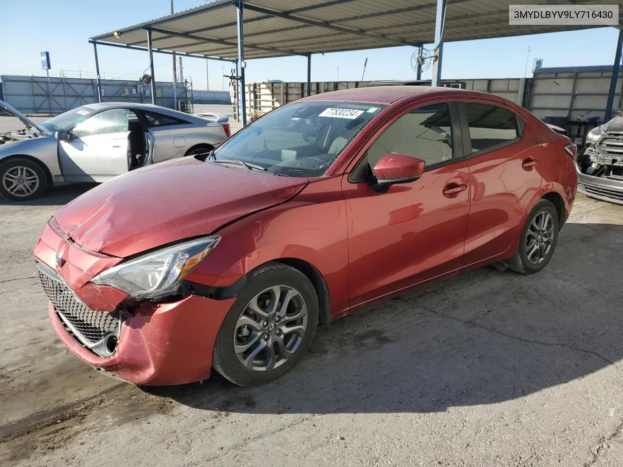 2020 Toyota Yaris L VIN: 3MYDLBYV9LY716430 Lot: 77830234