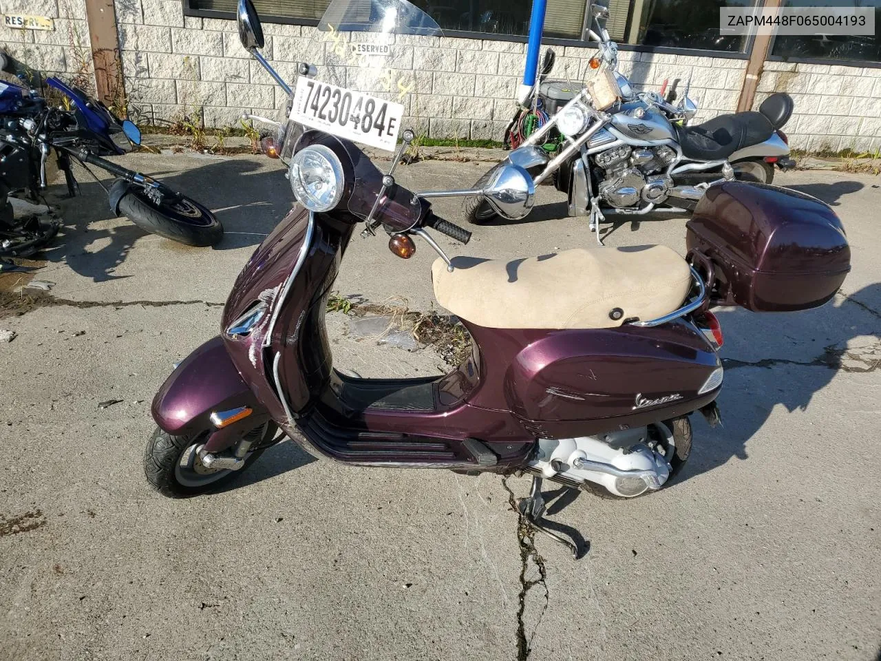 2006 Vespa Lx 150 VIN: ZAPM448F065004193 Lot: 74230484