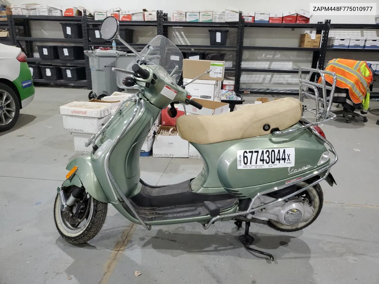 2007 Vespa Lx 150 VIN: ZAPM448F775010977 Lot: 67743044