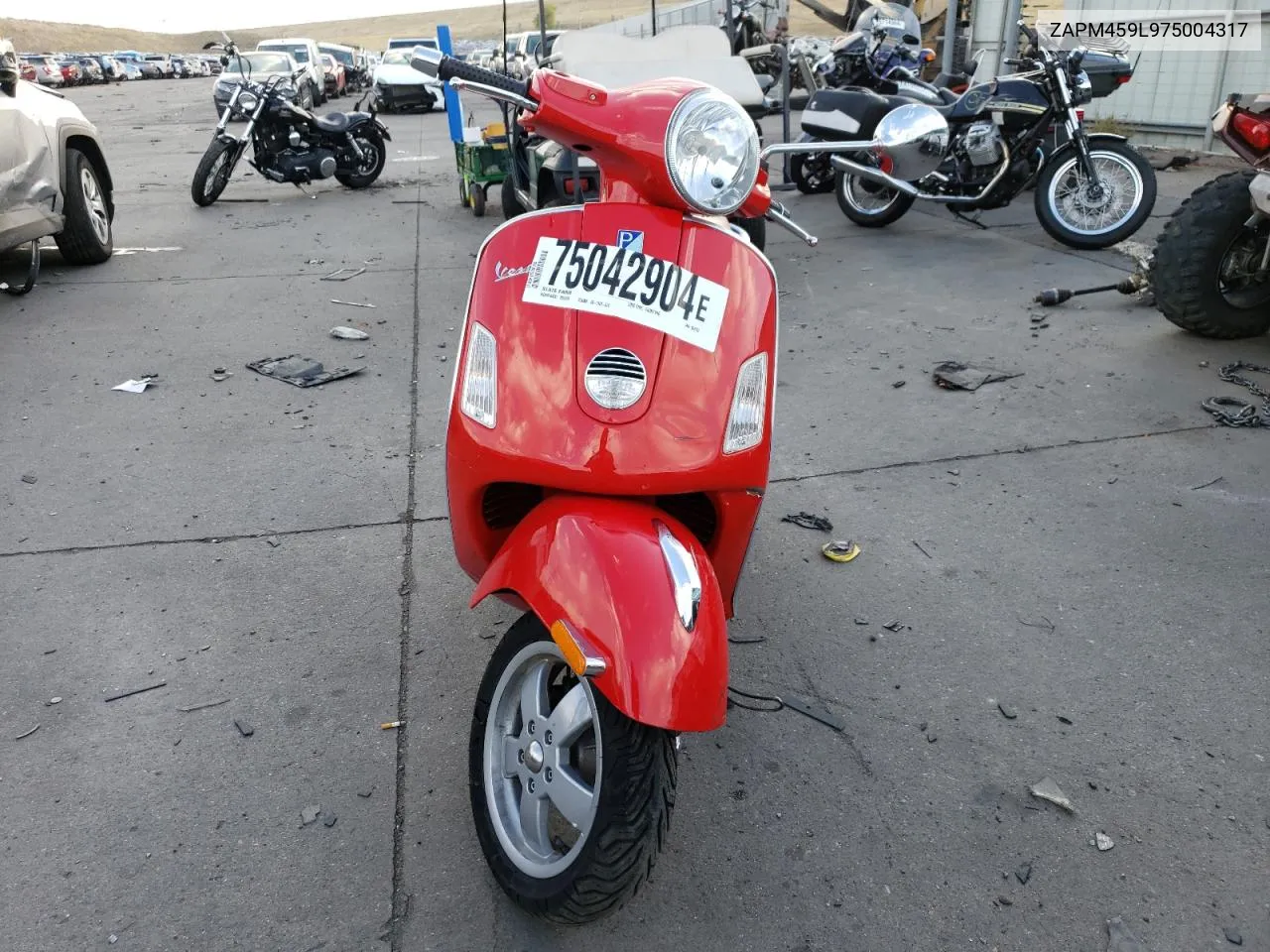 2007 Vespa Gts 250 VIN: ZAPM459L975004317 Lot: 75042904