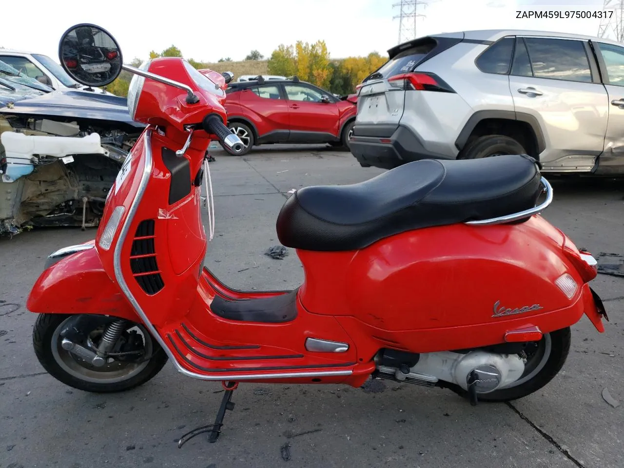 2007 Vespa Gts 250 VIN: ZAPM459L975004317 Lot: 75042904