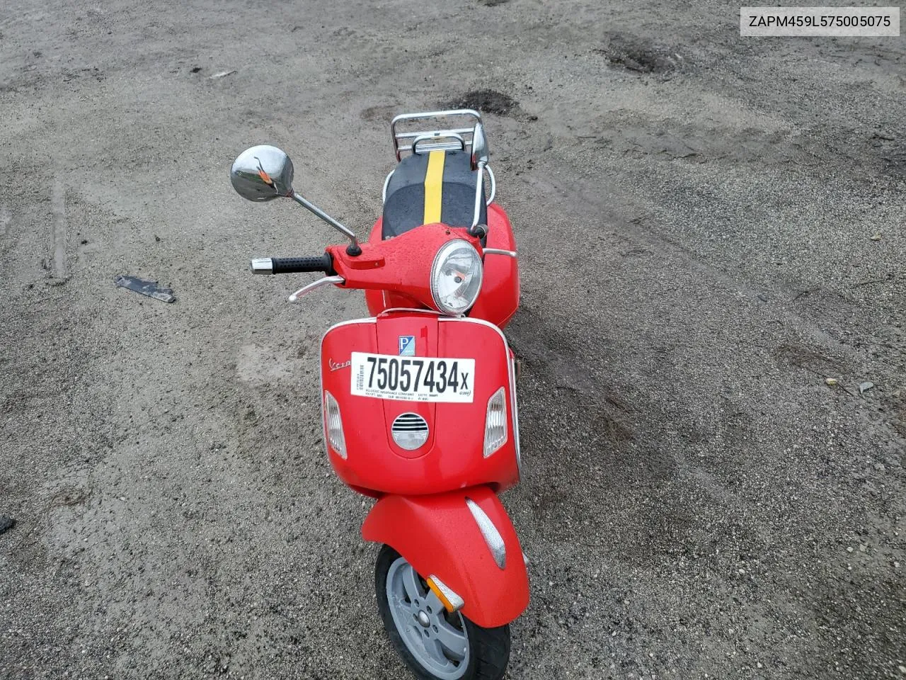 2007 Vespa Gts 250 VIN: ZAPM459L575005075 Lot: 75057434