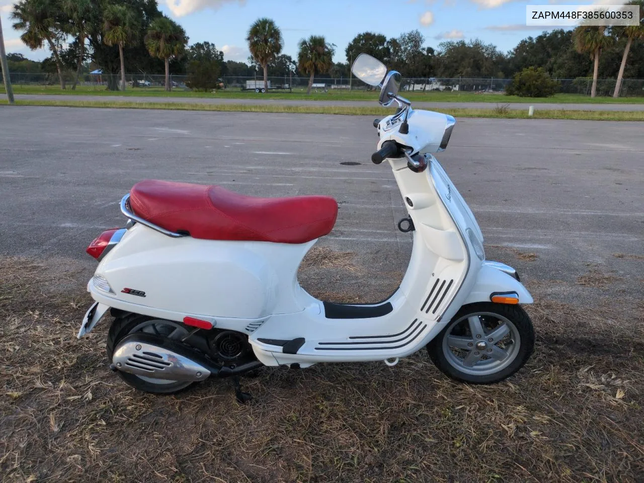 2008 Vespa Lx 150 VIN: ZAPM448F385600353 Lot: 75200024