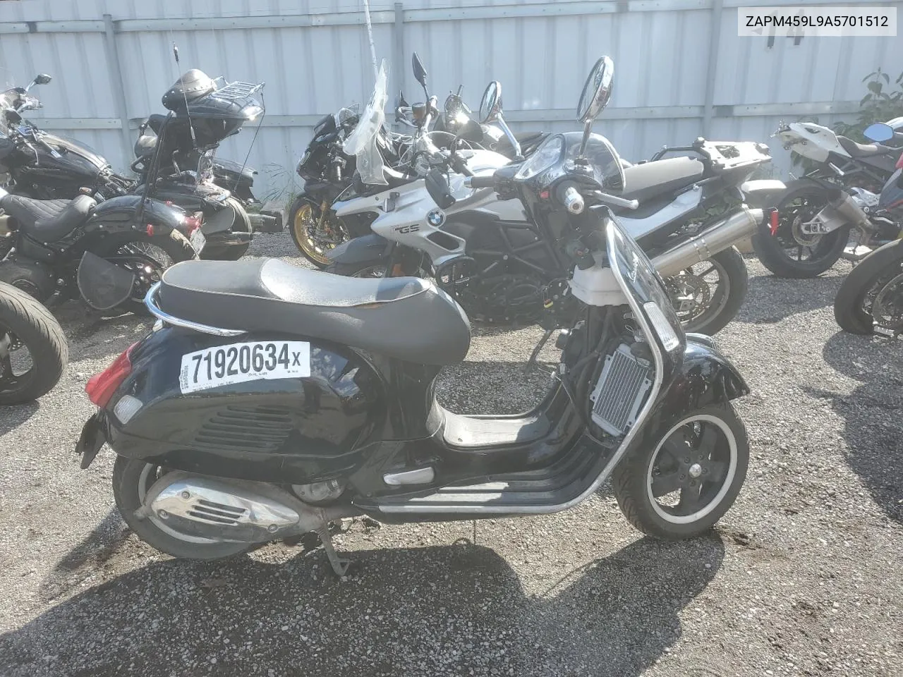 2010 Vespa Gts 300 Super VIN: ZAPM459L9A5701512 Lot: 71920634