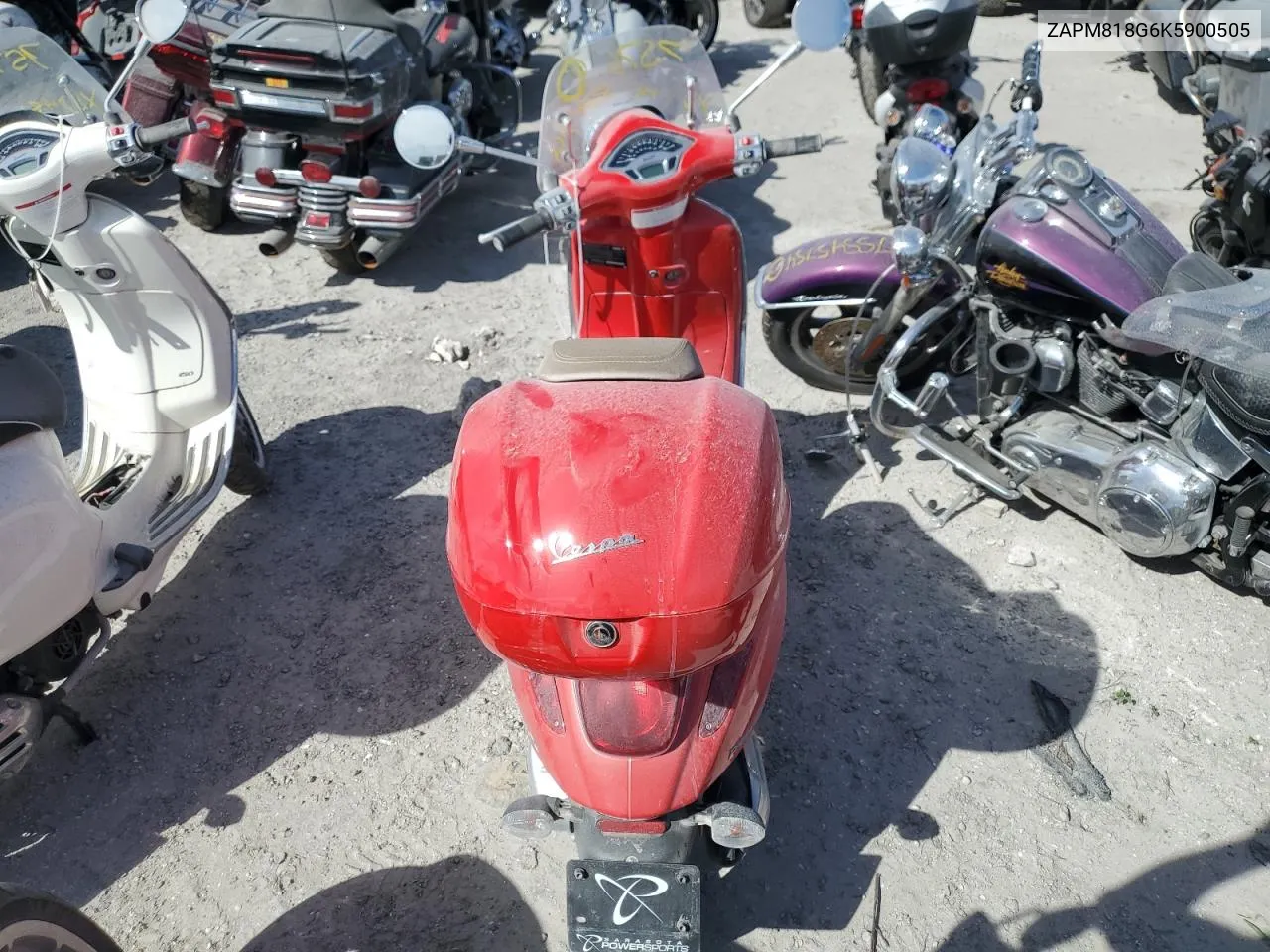 2019 Vespa Scooter VIN: ZAPM818G6K5900505 Lot: 75768974