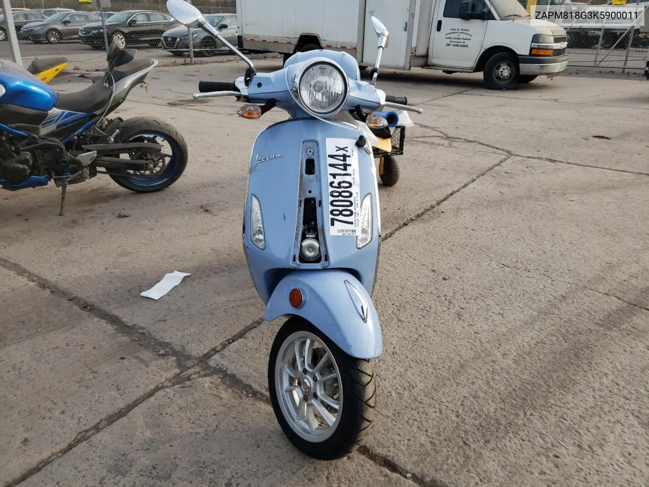 2019 Vespa Sprint 150 VIN: ZAPM818G3K5900011 Lot: 78086144