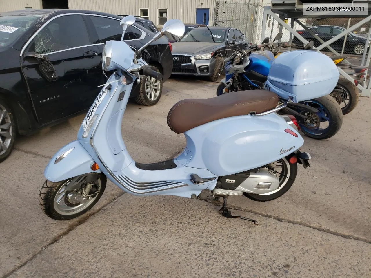 2019 Vespa Sprint 150 VIN: ZAPM818G3K5900011 Lot: 78086144