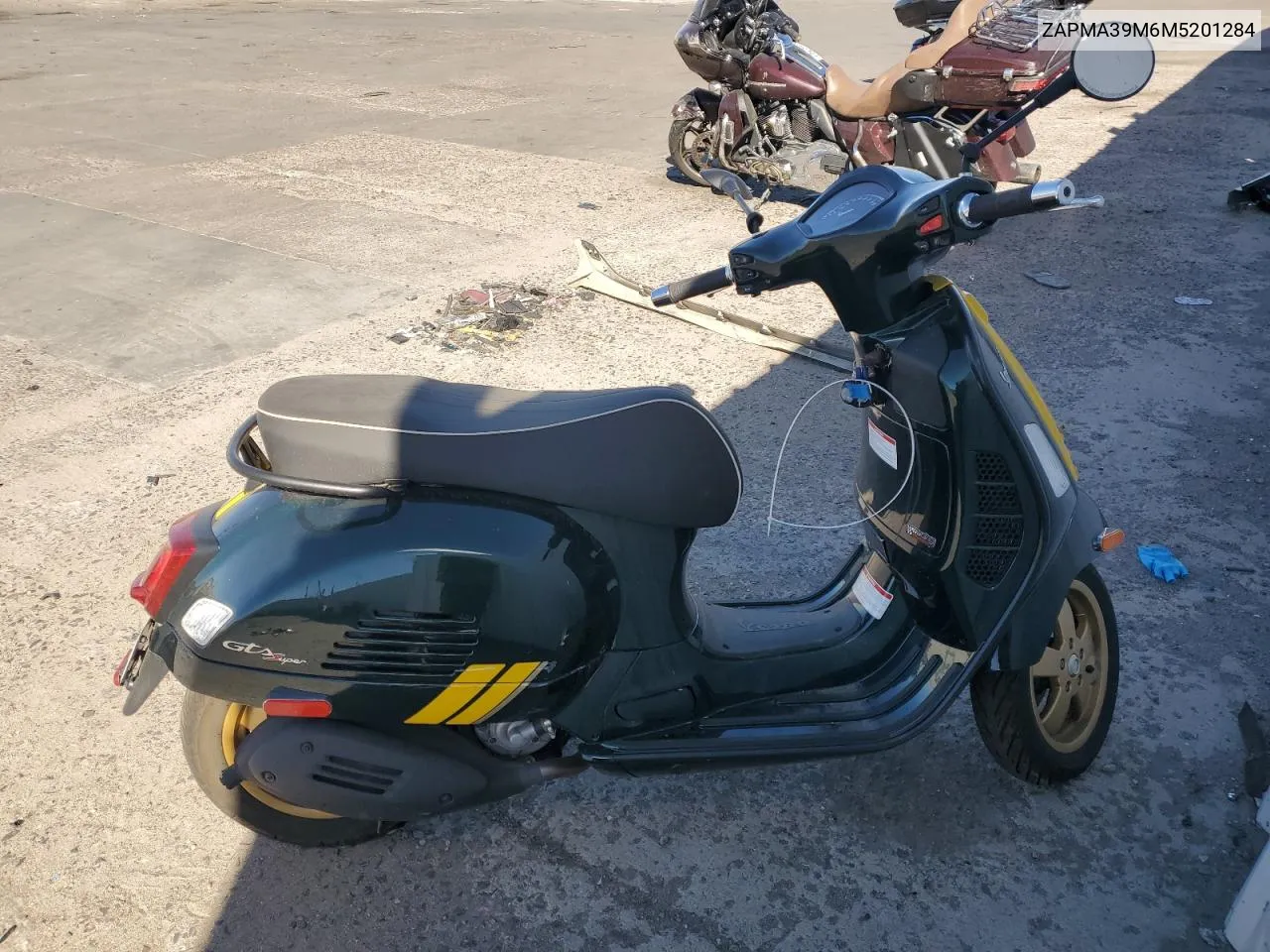 2021 Vespa Gts300 VIN: ZAPMA39M6M5201284 Lot: 71391064