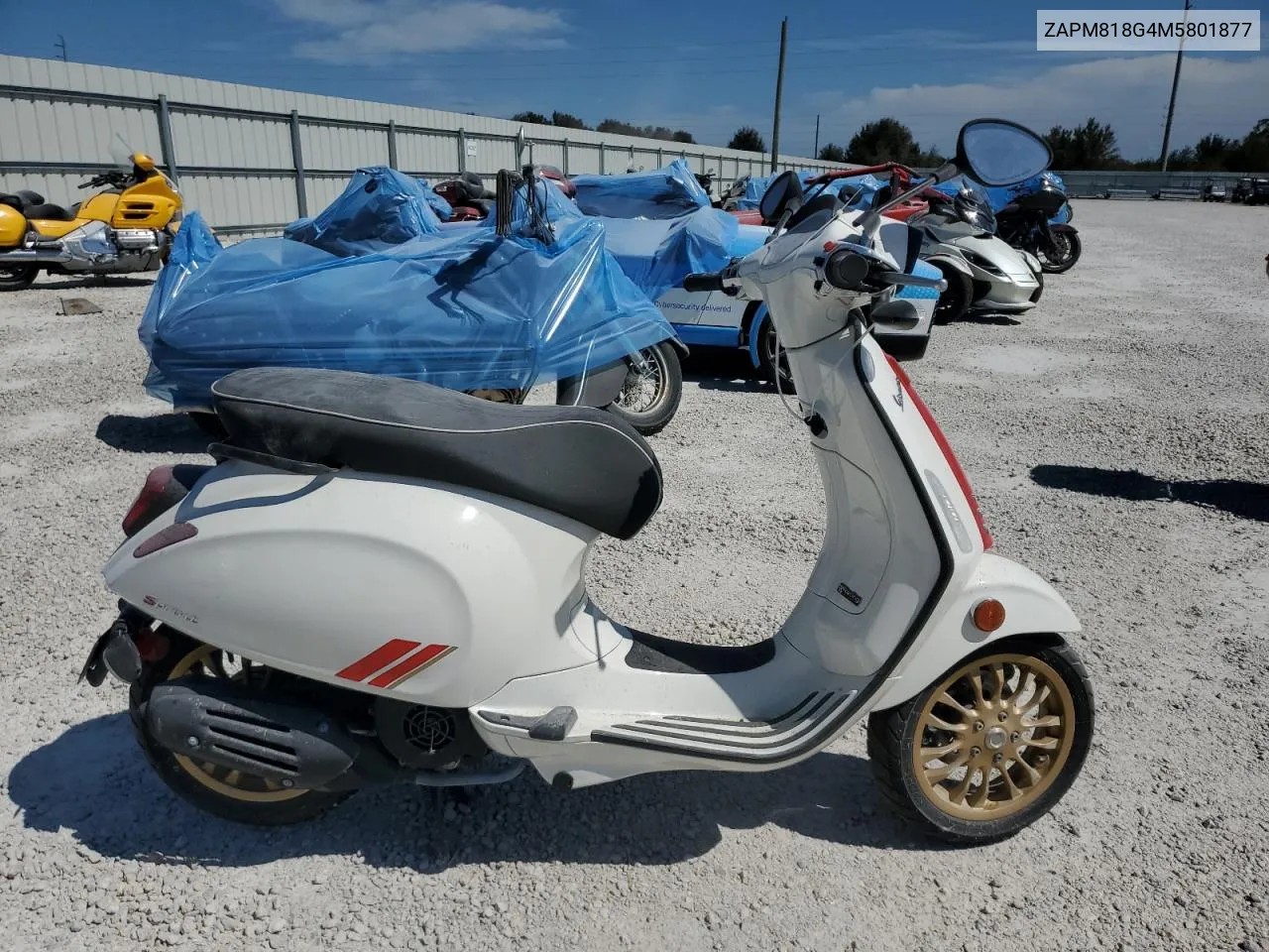 2021 Vespa Primavera/Sprint 150 VIN: ZAPM818G4M5801877 Lot: 76381644