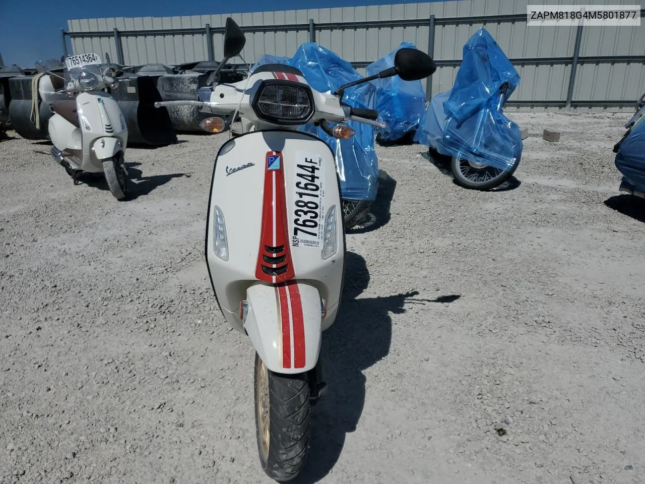 2021 Vespa Primavera/Sprint 150 VIN: ZAPM818G4M5801877 Lot: 76381644