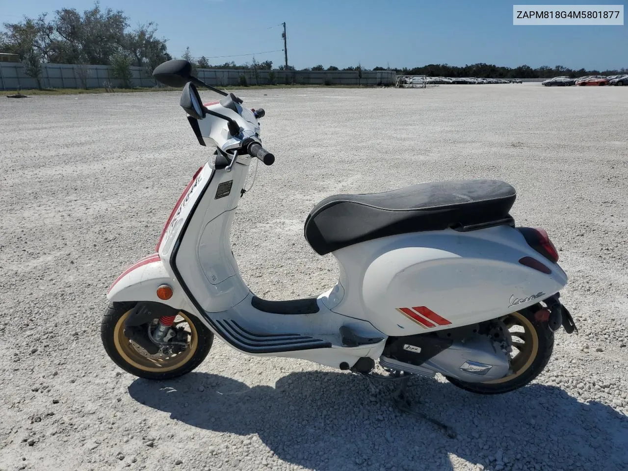 2021 Vespa Primavera/Sprint 150 VIN: ZAPM818G4M5801877 Lot: 76381644