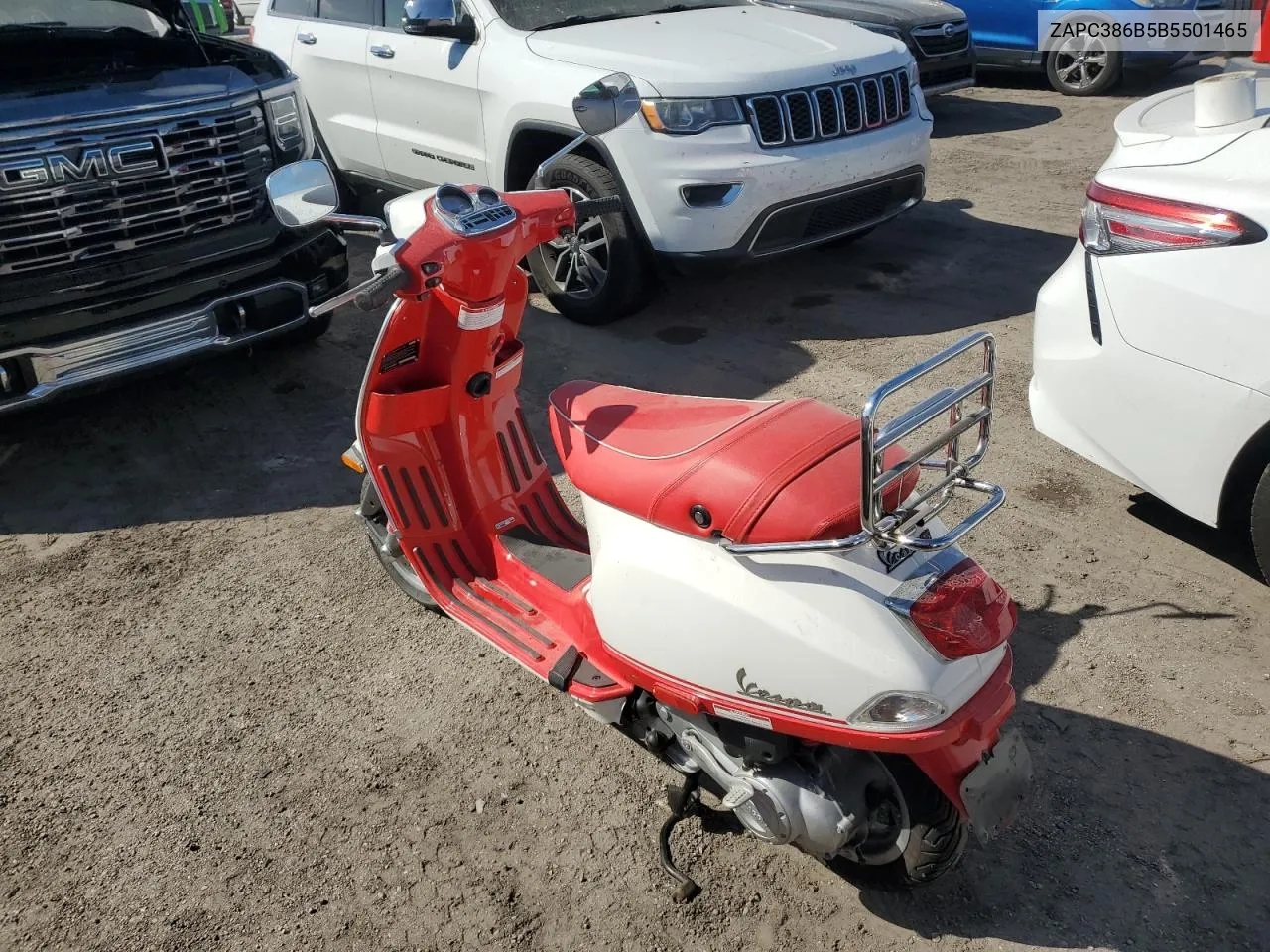 2011 Vespa Lx 50 VIN: ZAPC386B5B5501465 Lot: 75019094