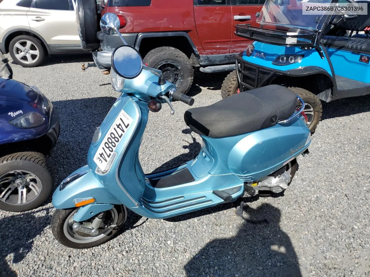 2012 Vespa Lx 50 VIN: ZAPC386B7C5301396 Lot: 74788874