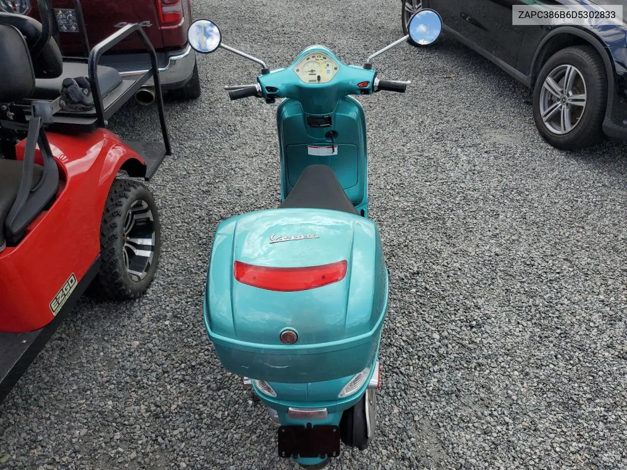 2013 Vespa Lx 50 VIN: ZAPC386B6D5302833 Lot: 74587074