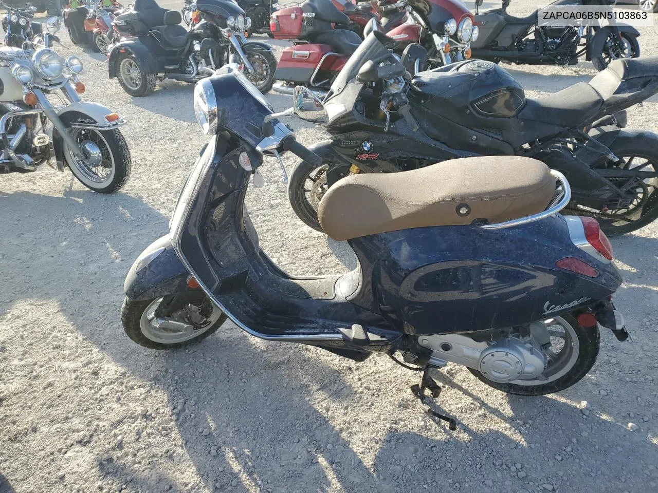 2022 Vespa Primavera/Sprint 50 VIN: ZAPCA06B5N5103863 Lot: 78284524