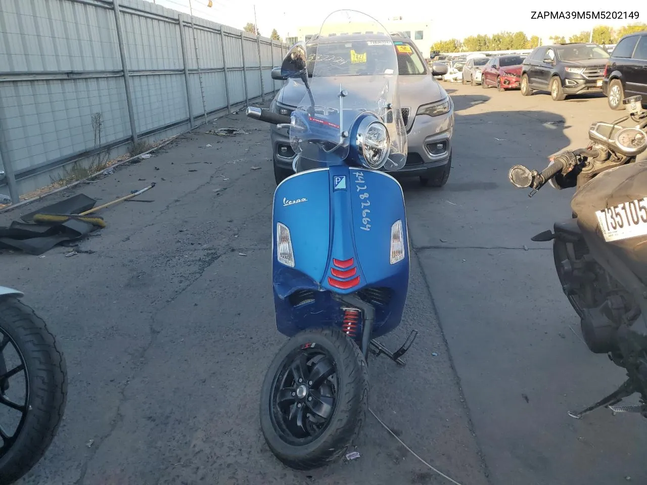 2021 Vespa Gts VIN: ZAPMA39M5M5202149 Lot: 74282664