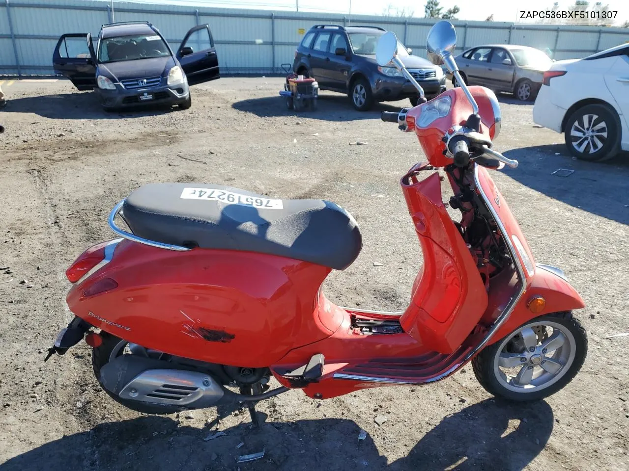 2015 Vespa Primavera 50 4V Ie VIN: ZAPC536BXF5101307 Lot: 76519274