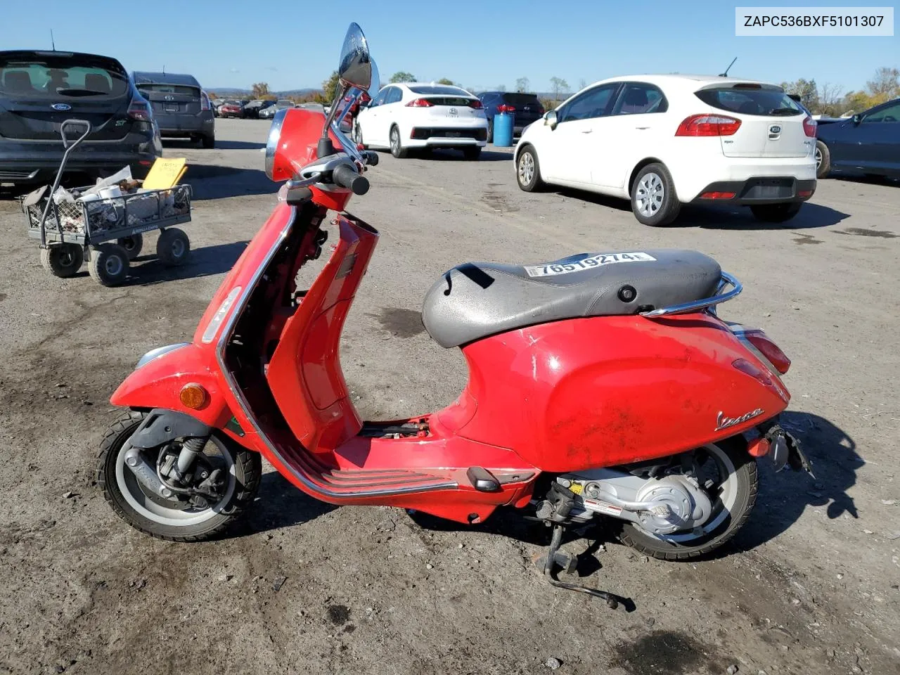 2015 Vespa Primavera 50 4V Ie VIN: ZAPC536BXF5101307 Lot: 76519274