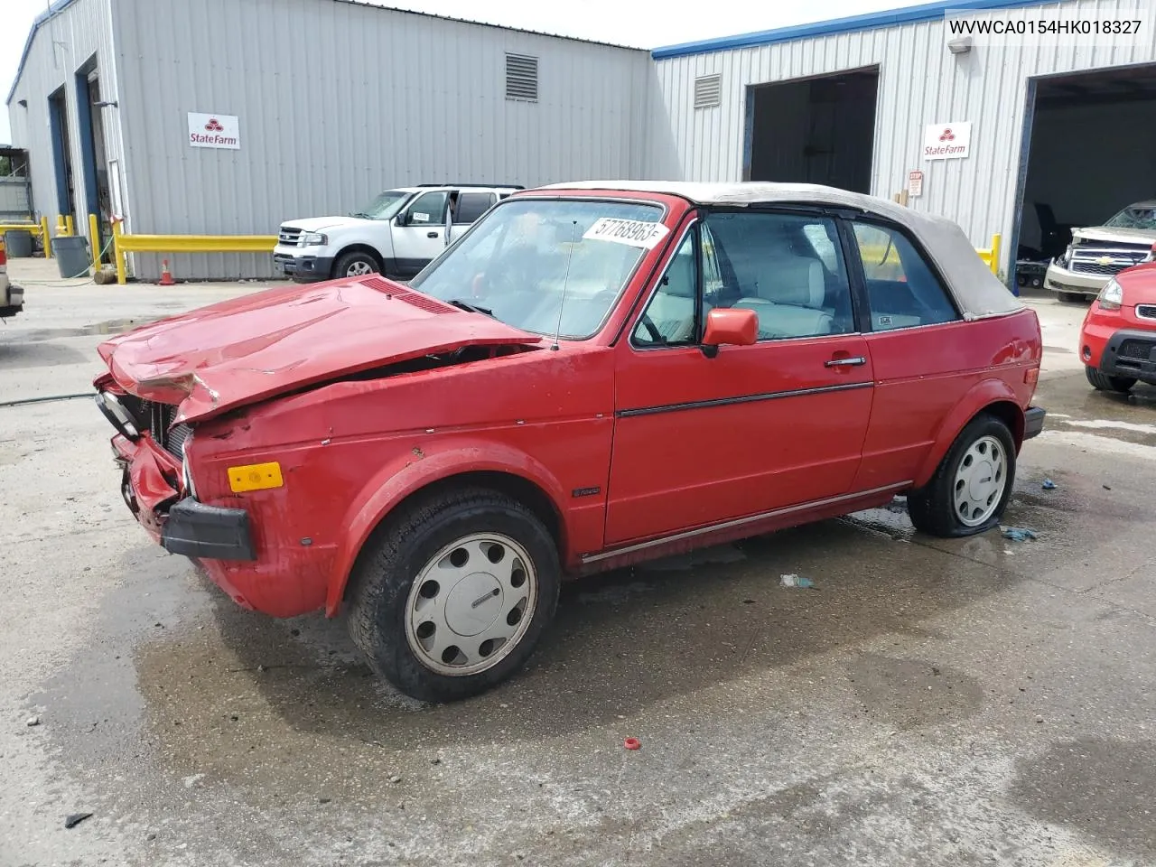 1987 Volkswagen Cabriolet VIN: WVWCA0154HK018327 Lot: 63971494