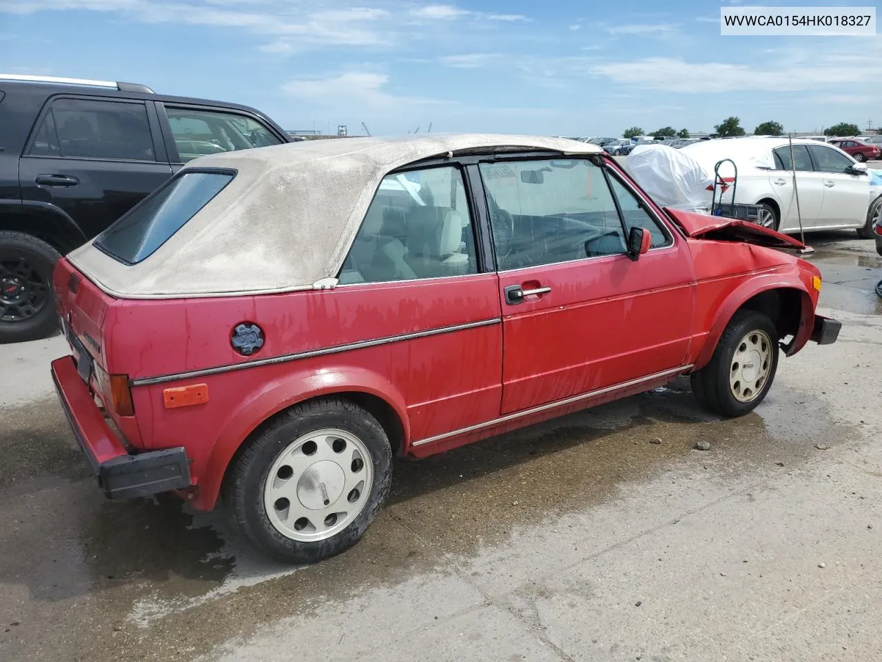 WVWCA0154HK018327 1987 Volkswagen Cabriolet