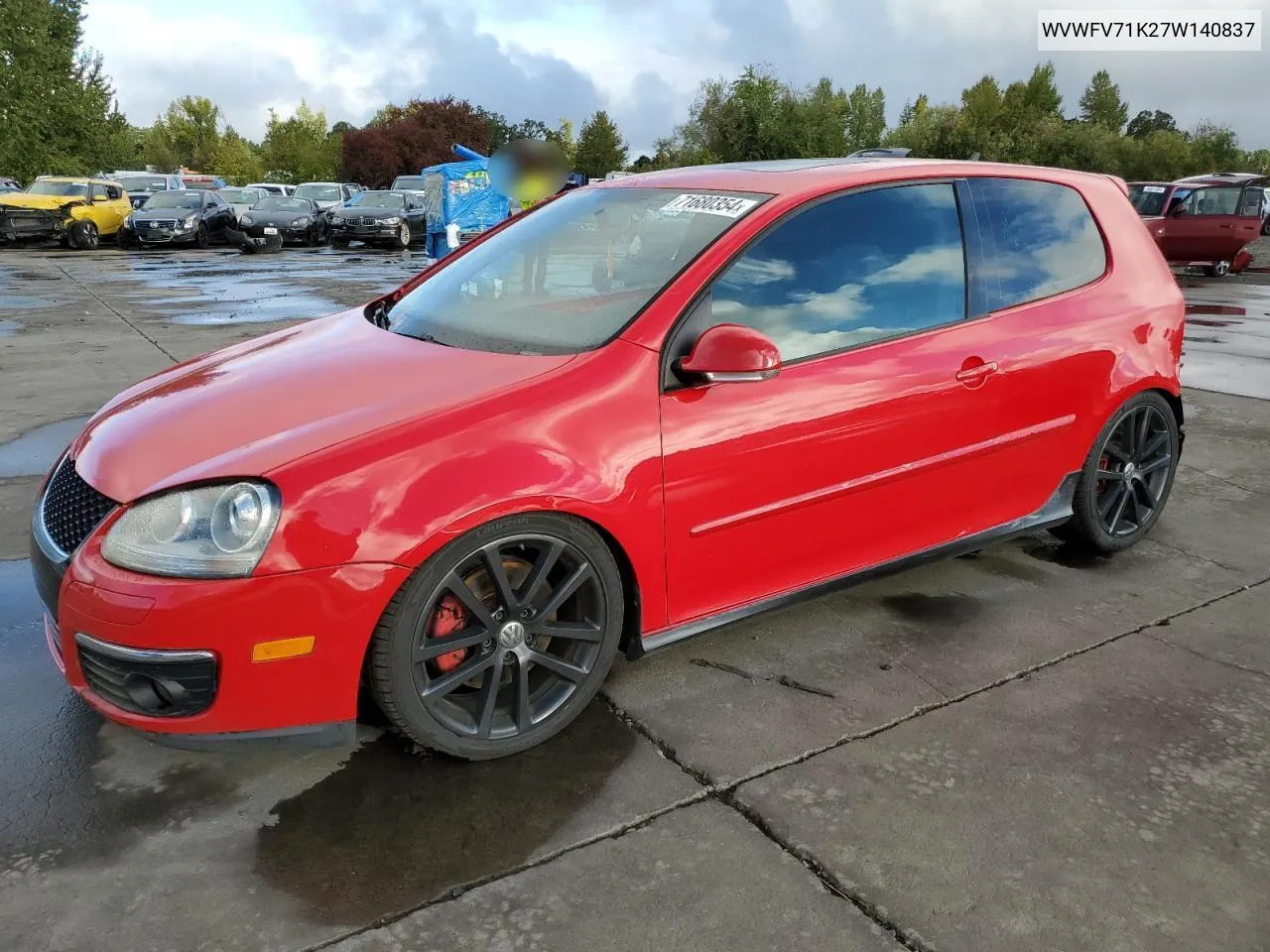 WVWFV71K27W140837 2007 Volkswagen New Gti Fahrenheit