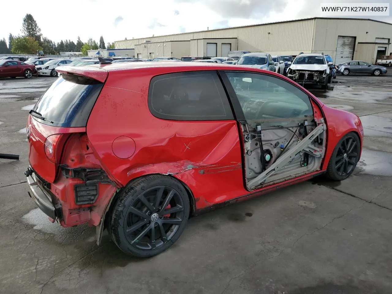 WVWFV71K27W140837 2007 Volkswagen New Gti Fahrenheit