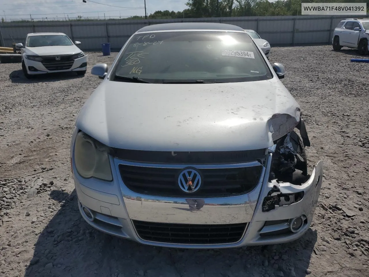 2008 Volkswagen Eos Turbo VIN: WVWBA71F48V041392 Lot: 69295394