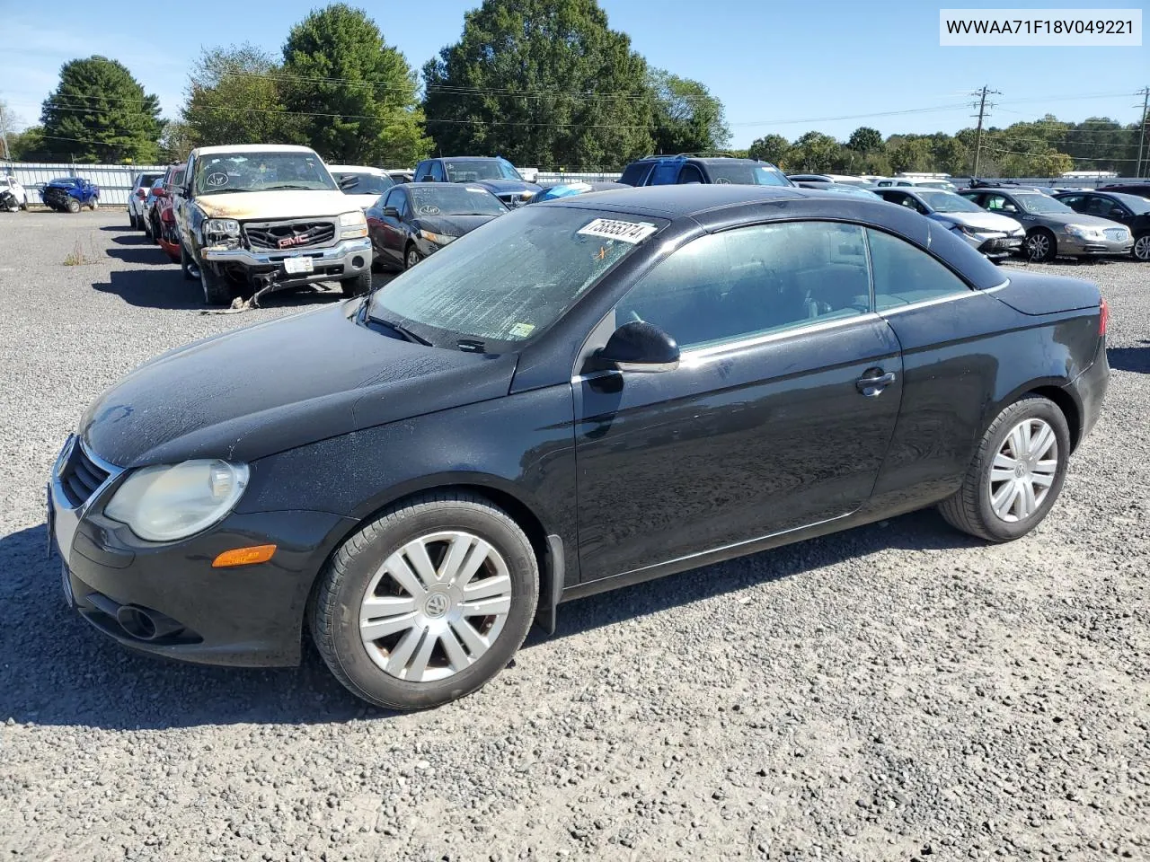 2008 Volkswagen Eos Turbo VIN: WVWAA71F18V049221 Lot: 75855374