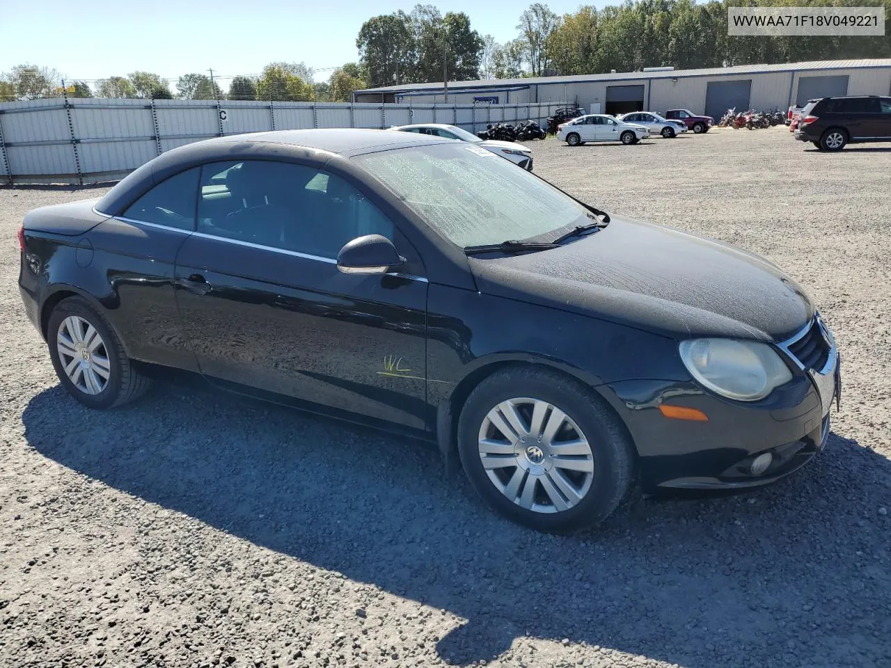 2008 Volkswagen Eos Turbo VIN: WVWAA71F18V049221 Lot: 75855374