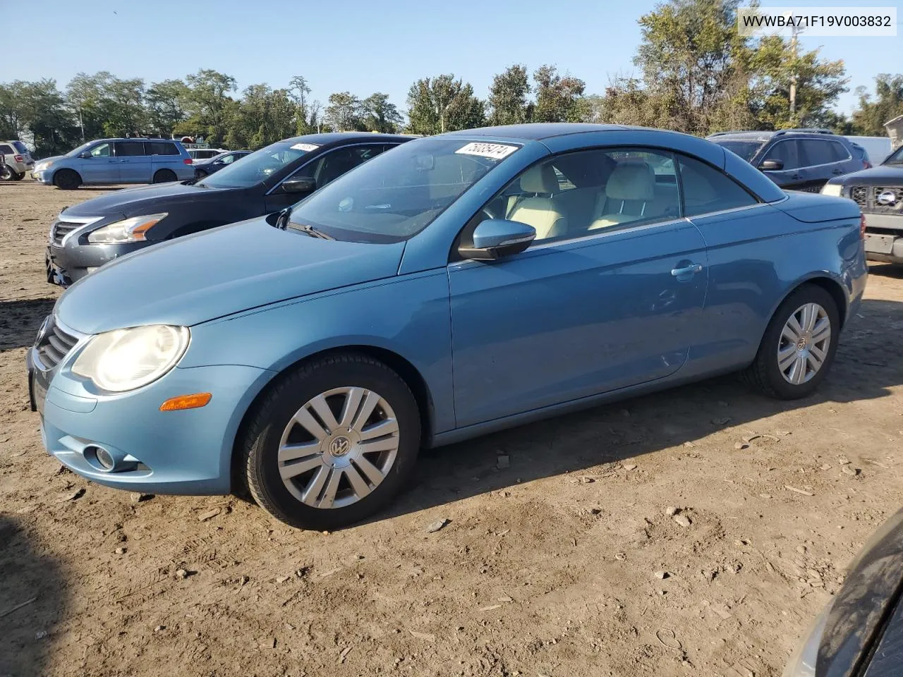 2009 Volkswagen Eos Turbo VIN: WVWBA71F19V003832 Lot: 75035474