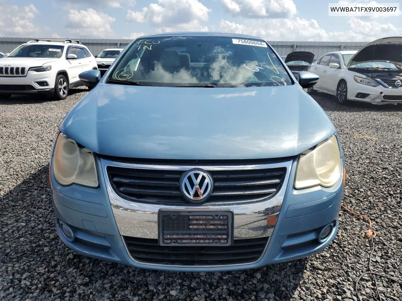 2009 Volkswagen Eos Turbo VIN: WVWBA71FX9V003697 Lot: 75800604