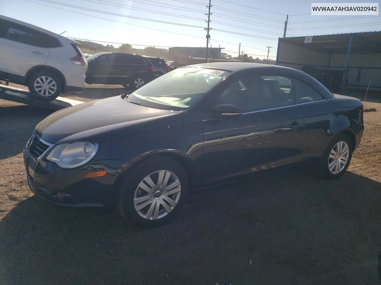 WVWAA7AH3AV020942 2010 Volkswagen Eos Turbo