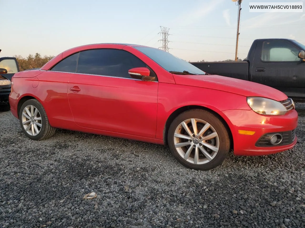 2012 Volkswagen Eos Komfort VIN: WVWBW7AH5CV018893 Lot: 78240954