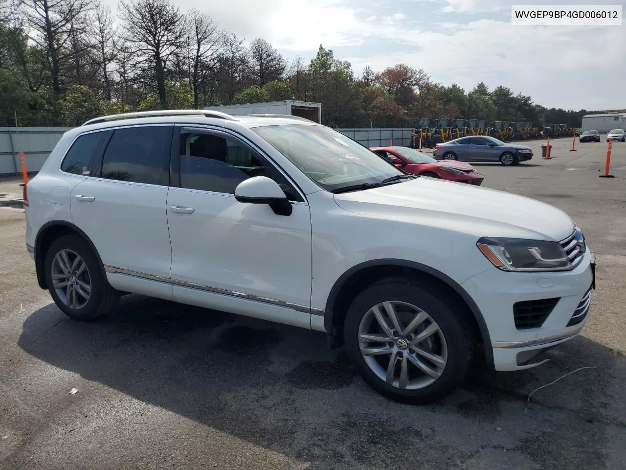 2016 Volkswagen Touareg Tdi VIN: WVGEP9BP4GD006012 Lot: 66966134