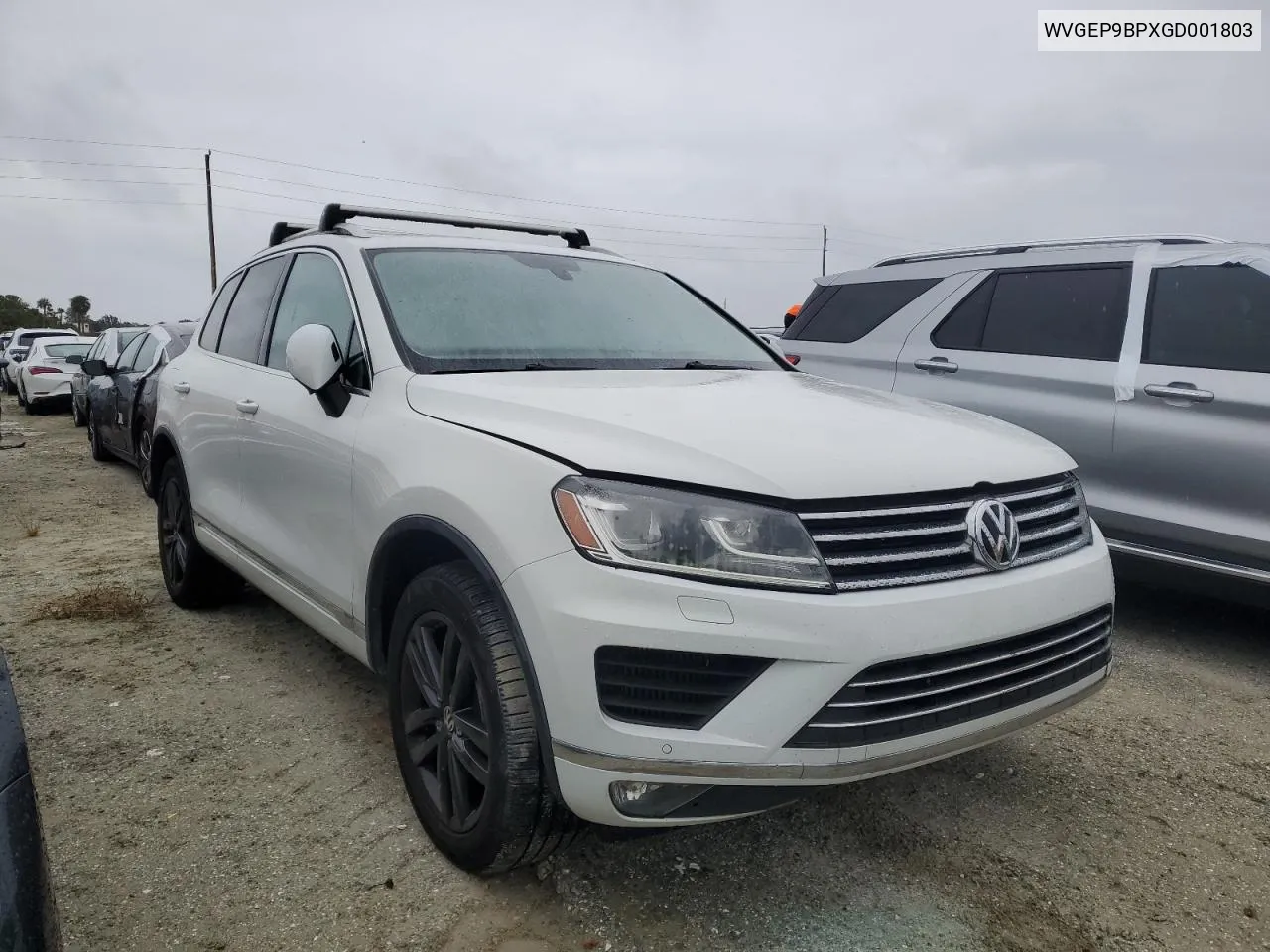 2016 Volkswagen Touareg Tdi VIN: WVGEP9BPXGD001803 Lot: 74506604