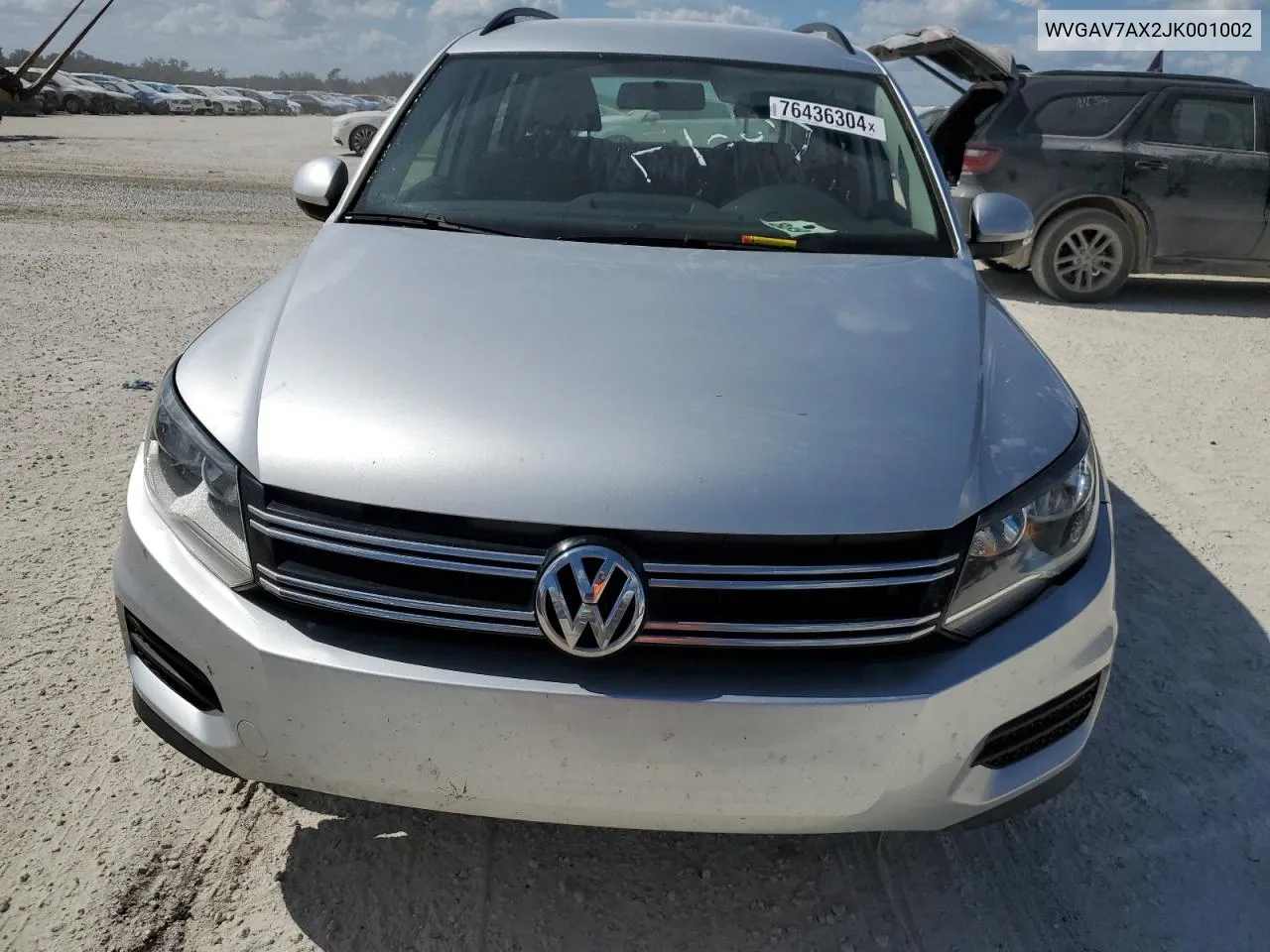 2018 Volkswagen Tiguan Limited VIN: WVGAV7AX2JK001002 Lot: 76436304