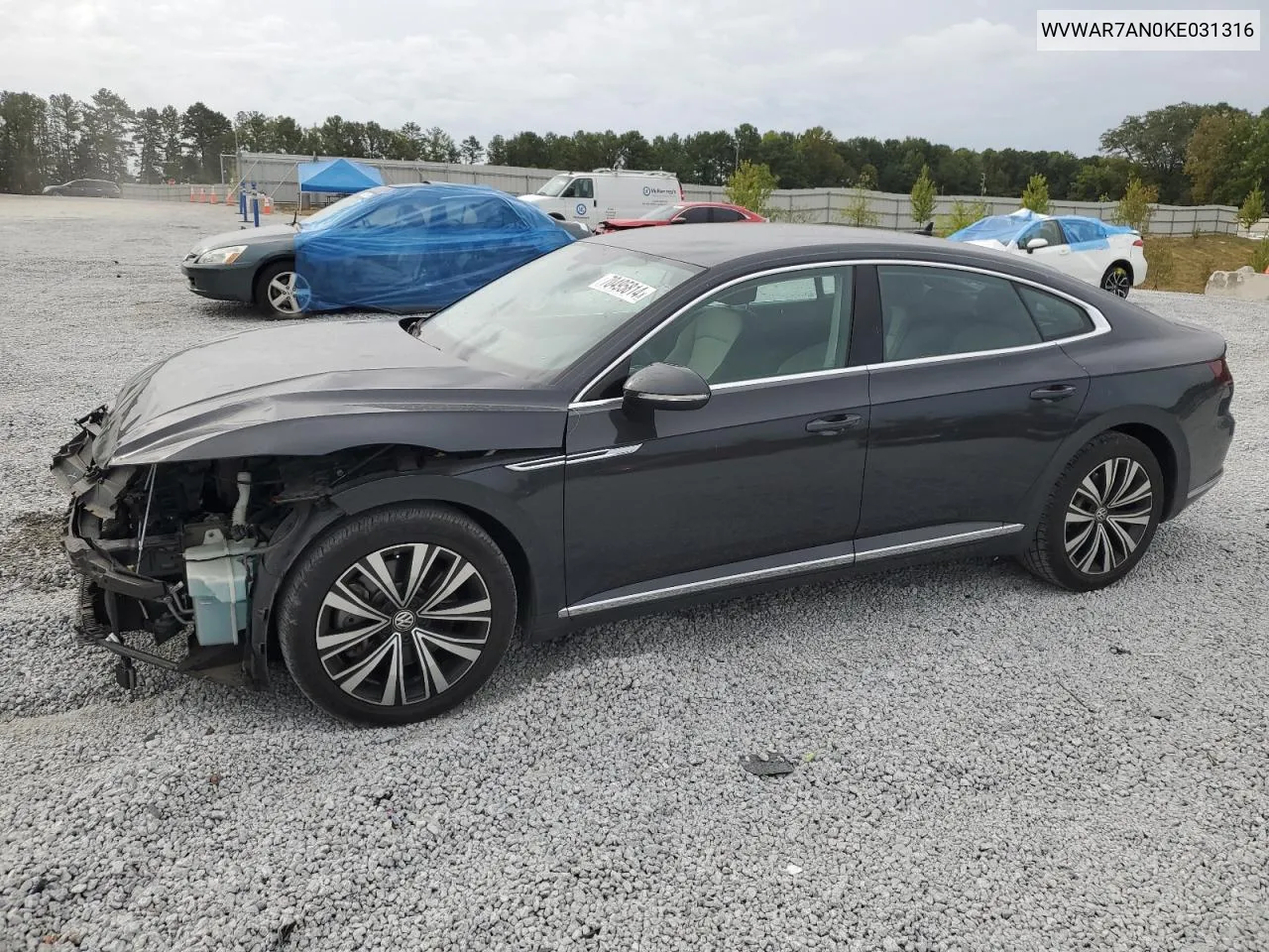 WVWAR7AN0KE031316 2019 Volkswagen Arteon Se