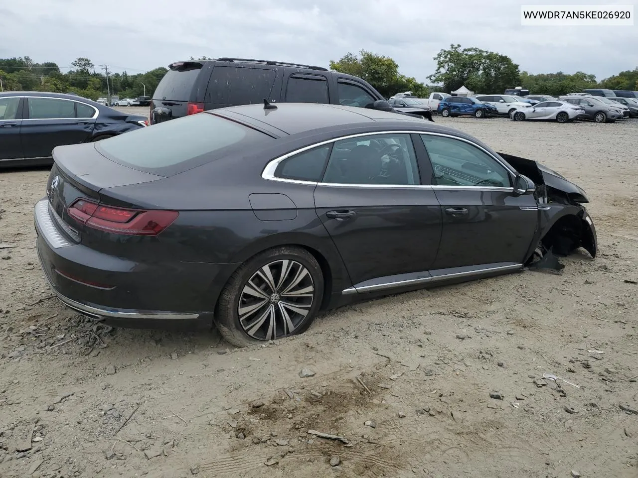 2019 Volkswagen Arteon Sel VIN: WVWDR7AN5KE026920 Lot: 71463264