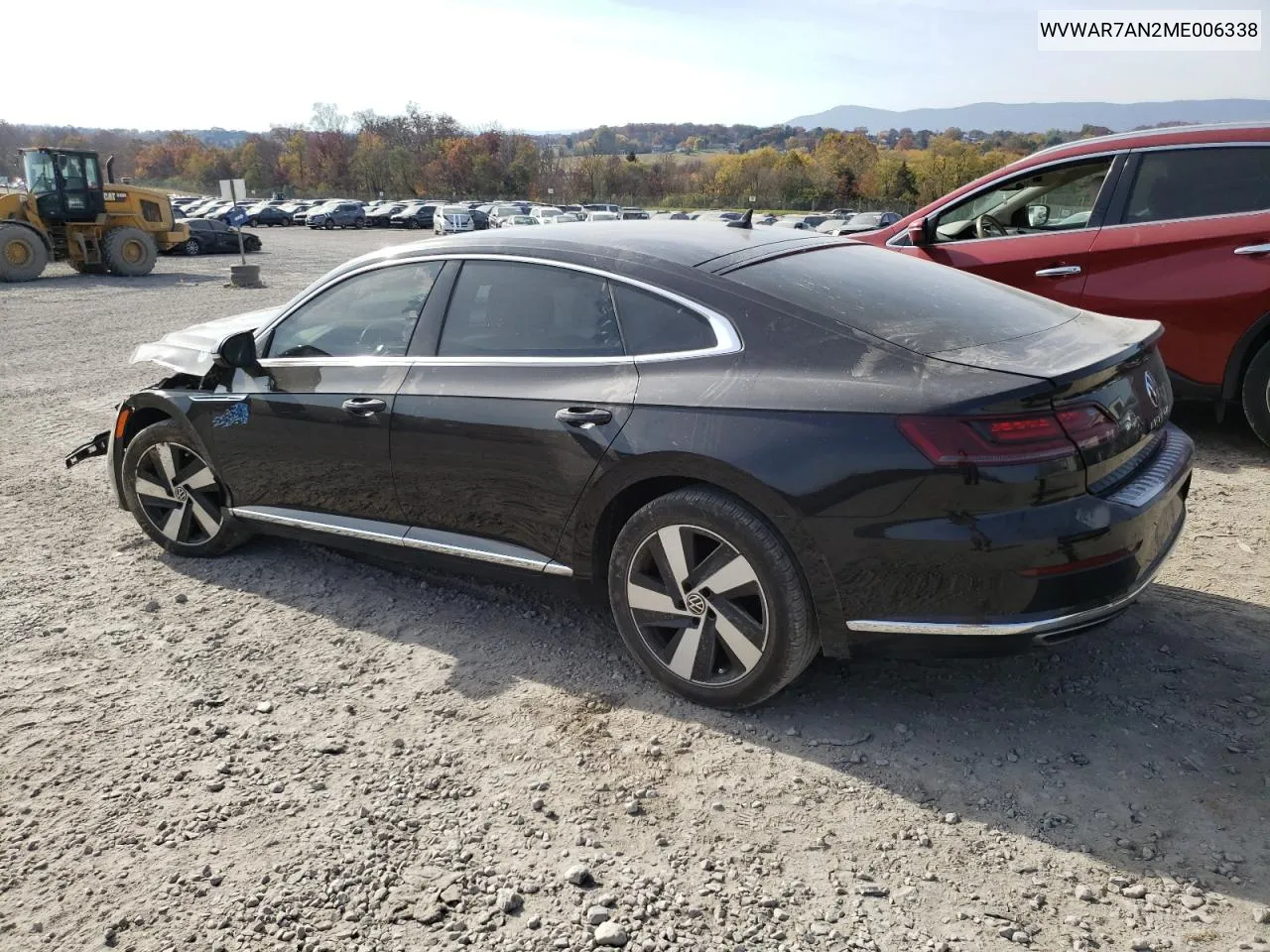 2021 Volkswagen Arteon Se VIN: WVWAR7AN2ME006338 Lot: 78605064