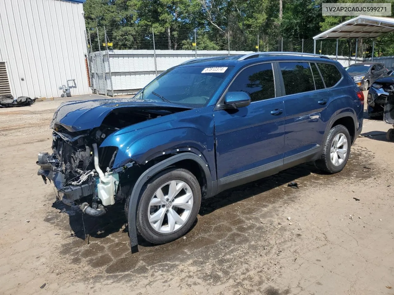 2018 Volkswagen Atlas S VIN: 1V2AP2CA0JC599271 Lot: 57812374