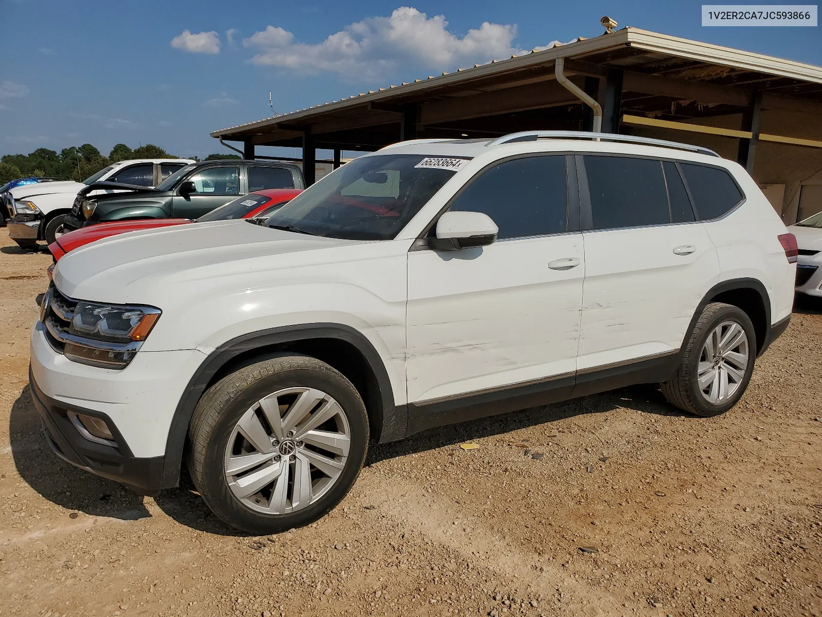 2018 Volkswagen Atlas Sel VIN: 1V2ER2CA7JC593866 Lot: 66283664